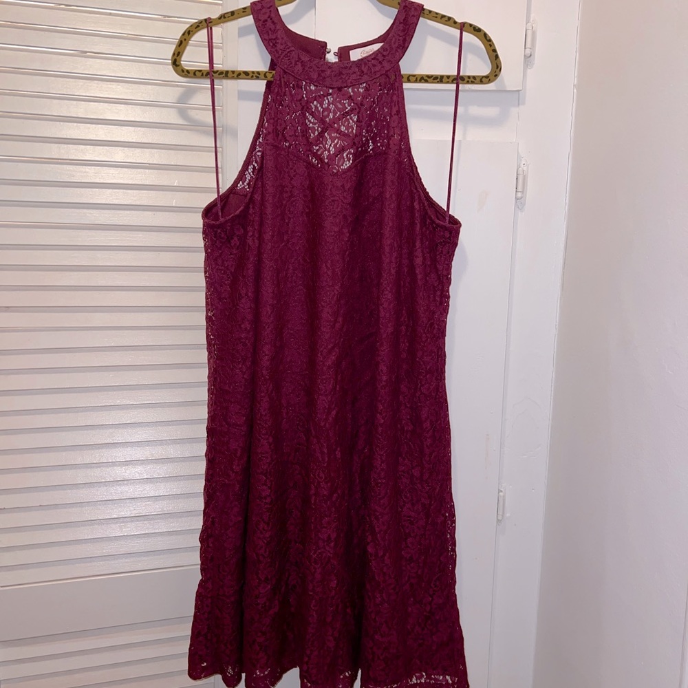 Junior’s Candies’ High Neck Swing Dress